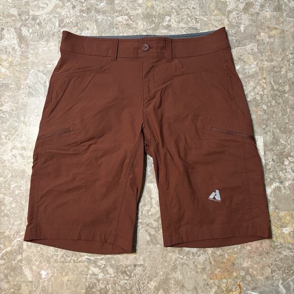 Eddie Bauer First Ascent Shorts Mens 34 Red Guide Pro Cargo 12” Hiking - Picture 1 of 9
